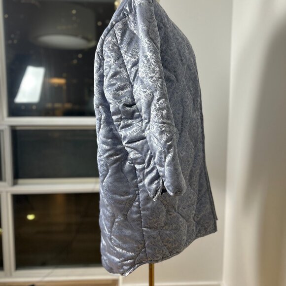 Priory Baby Blue Floral Quilted Jacket Size S/M - Picture 9 of 11